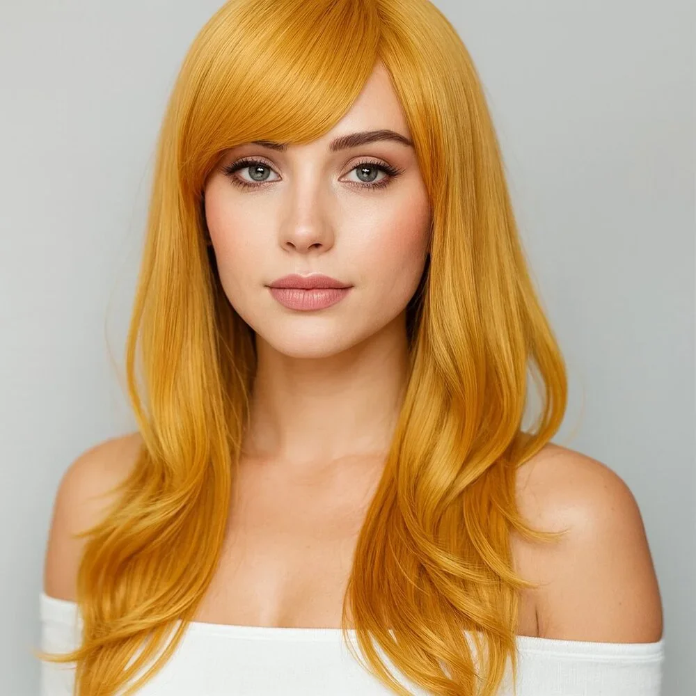 2/$30 NEW Long Layered Golden Wig with Bangs Role CosPlay Dress Up Halloween